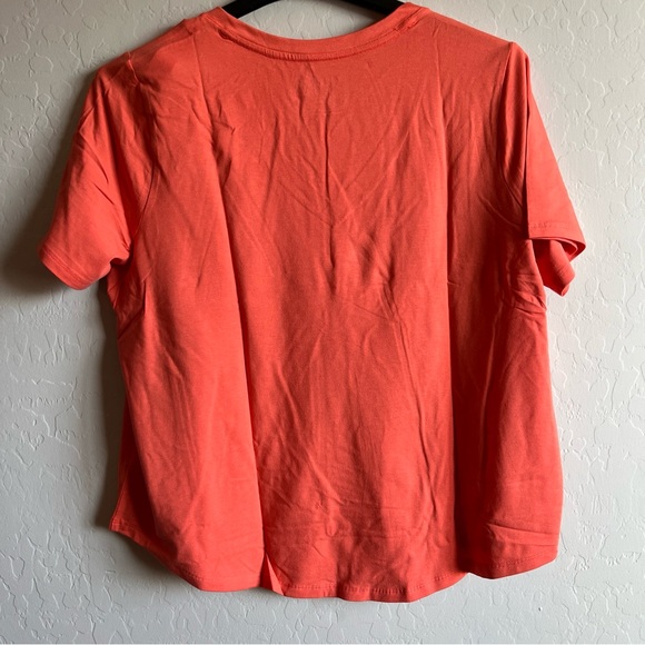Terra & Sky Women's Plus Core V-Neck Short Sleeve Tee Size 1X (16W-18W) Orange - Picture 4 of 12